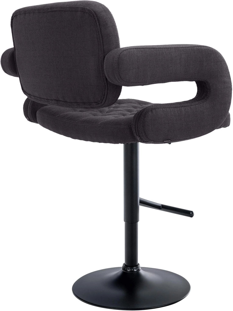 Sgabello Dublin in tessuto nero,nero