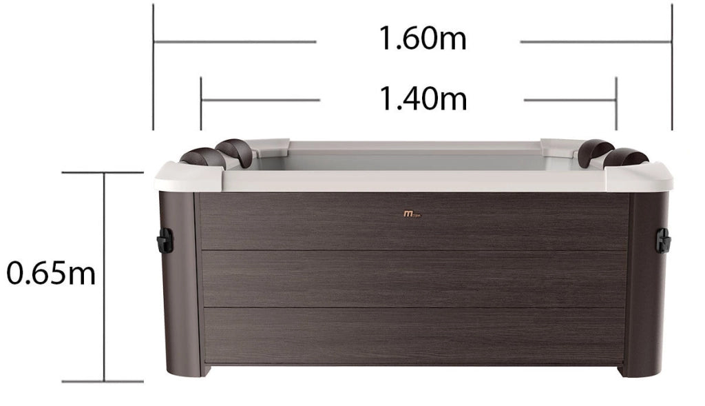 Vasca Idromassaggio da Esterno Spa Riscaldata 160x160x65 cm 6 Posti Wi-Fi Tribeca Smart