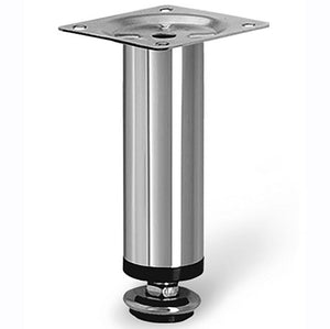 8pz piedino acciaio cromato per mobili cm.10 regolabili cod:ferx.99148.stock