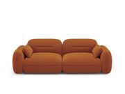 Cosmopolitan Design - Divano modulare "Sydney" 3 posti in velluto terracotta 