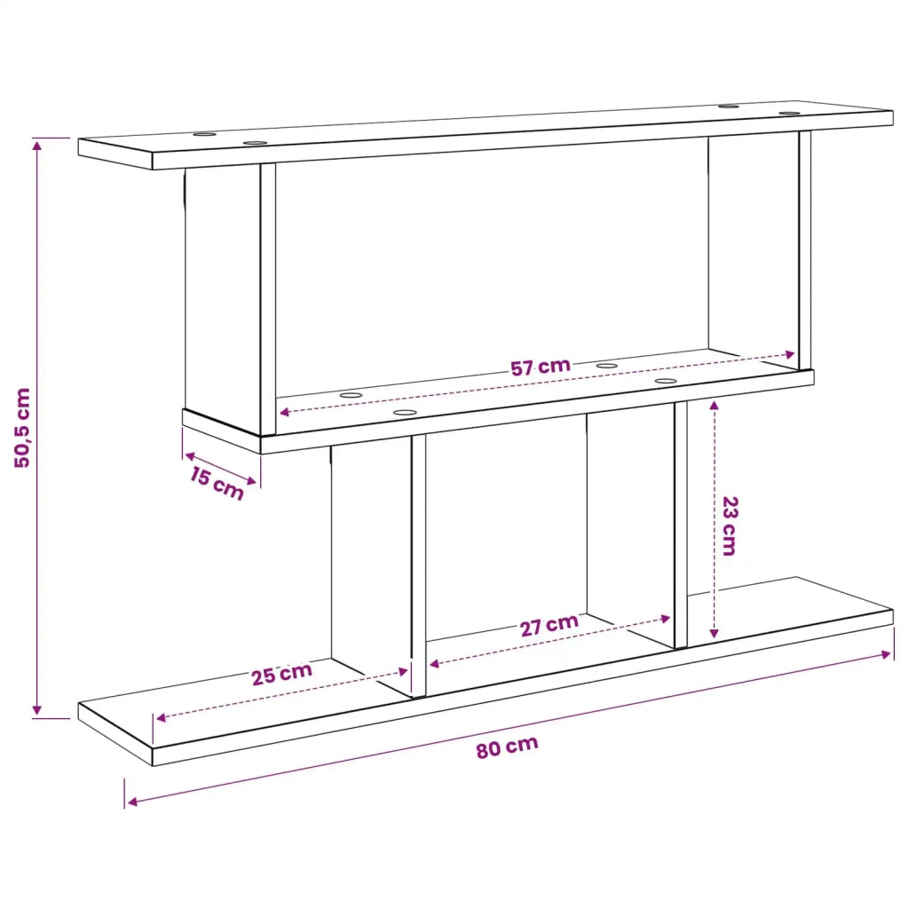 Scaffale da parete Rovere Artigianale 80 x 15 x 50,5 cm 8012291