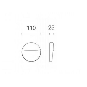 Segnapasso Moderno Geo Round Alluminio Grafite 3W Led 4000K