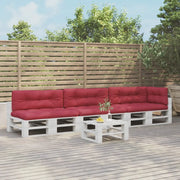 Cuscini per Pallet 7 pz Rosso Vino in Tessuto 3217151