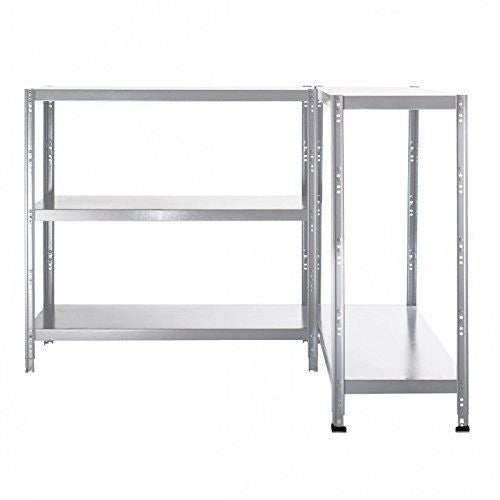 Grima Scaffale Incastro Zincato 5 Ripiani Portata 400kg 100X40X186 Cm