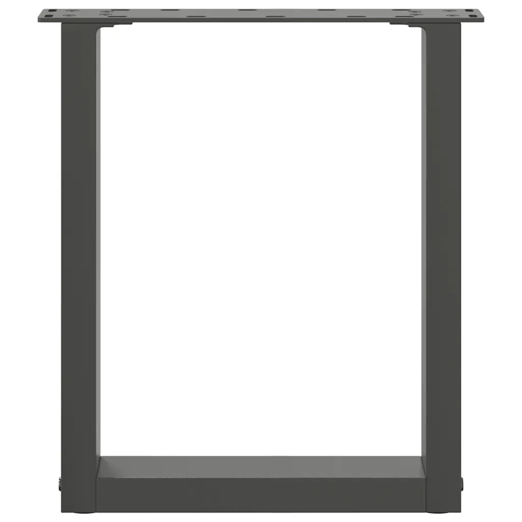 vidaXL Gambe per Tavolino da Caffè a Forma di U 2 pz Antracite 38x(42-43) cm Acciaio