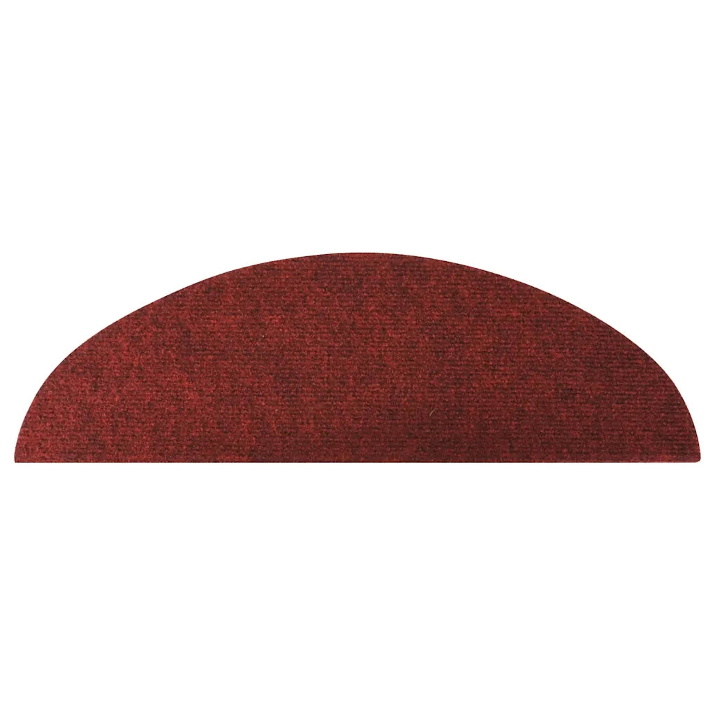 vidaXL Tappeti Adesivi per Scale 15 pz 56x17x3 cm Rossi
