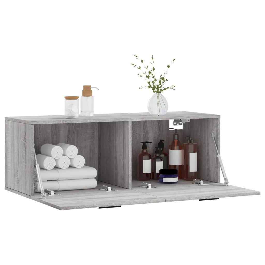 Armadietto a Muro | Mobile a Parete Grigio Sonoma 100x36,5x35 cm Legno Multistrato