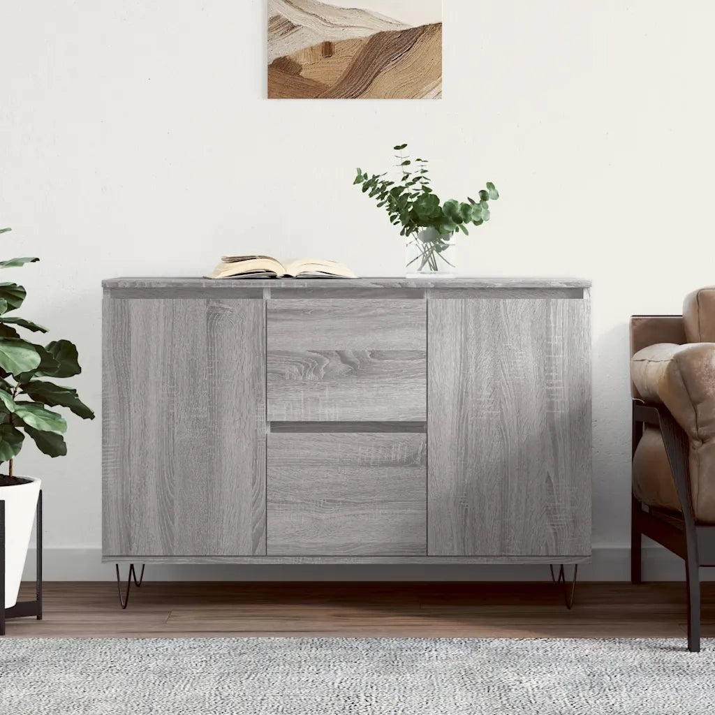 Credenza Grigio Sonoma 101,5x35x70 cm in Legno Multistrato 827210