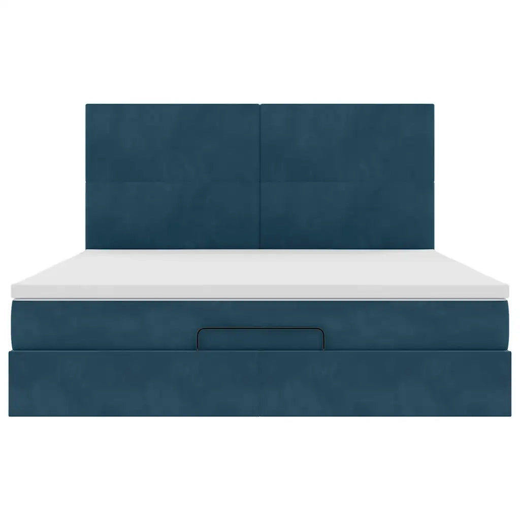 Struttura Letto Pouf con Materassi 180x200 cm Velluto 3313419