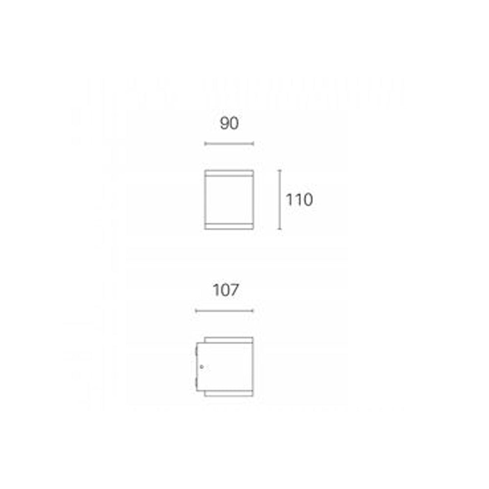 Applique Da Esterno Tango Alluminio E Termoplastica Bianco Led 7,2+7,2W 4000K