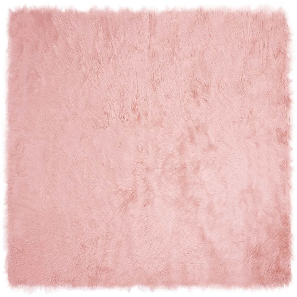Tappeto in finta TAFALLA Rosa 160 x 160 cm Poliestere 42021554