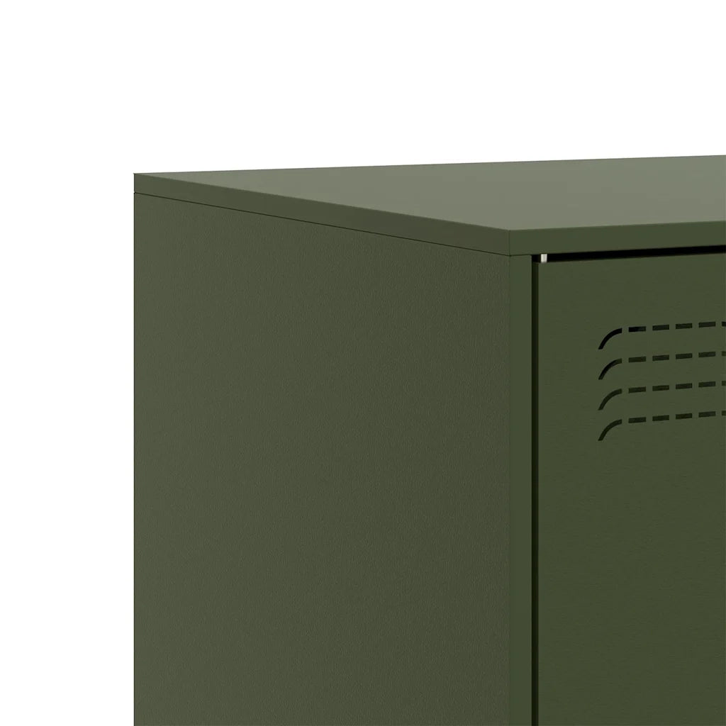 Mobili TV 2 pz | Armadietto TV | Mobile Porta TV Verde Oliva 67x39x44 cm in Acciaio