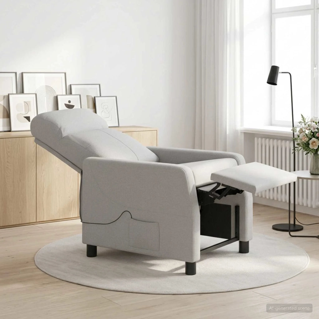 Divano Sedia-Poltrona Massaggiante Grigio Nuvola Tessuto 953884