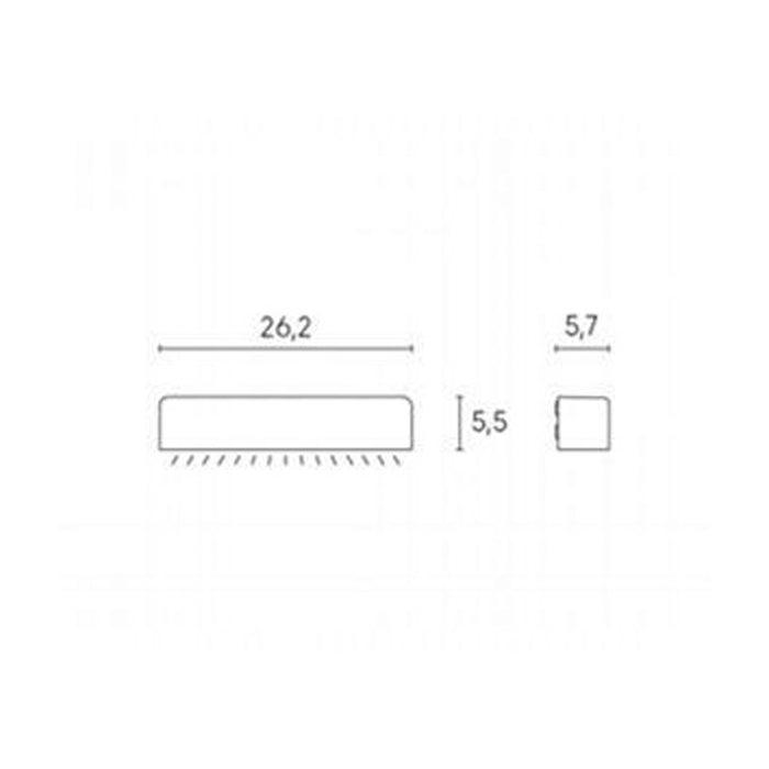 Applique Da Esterno Moderna Unit Alluminio E Vetro Grigio Led 9W 4000K