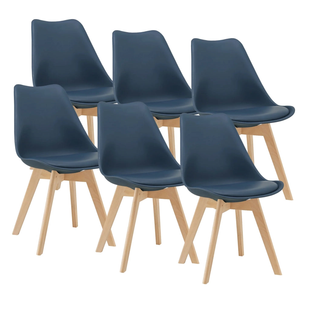 Set di 6 sedie da pranzo similpelle faggio blu 03_0006779