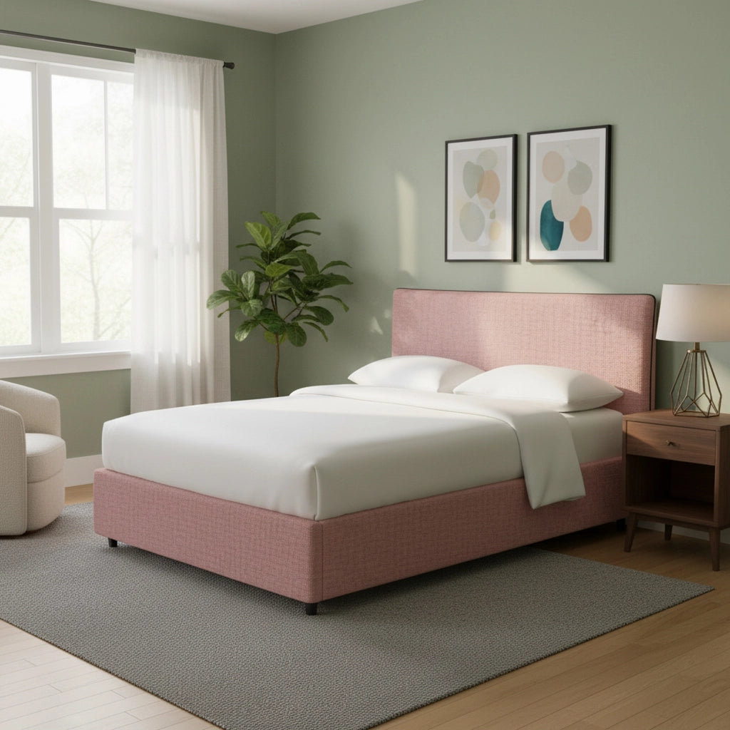 Louth, Letto Singolo Sfoderabile Made in Italy, Rosa