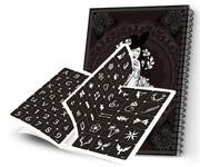 Stencili per Tatuaggi 115 pezzi - Tatuaggi Temporanei - Schede Riciclabili - Facili da Utilizzare - Ricchi di Pattern - Tatuaggi Veloci