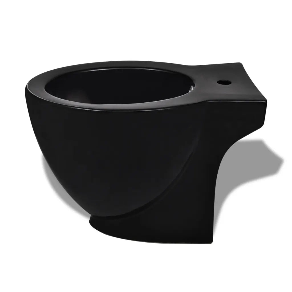 Set di Bidet e Toilette da Pavimento in Ceramica Nera 270060