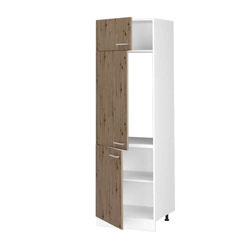 Armadio frigorifero R-Line Rovere artigianale/Bianco 60 cm Vicco