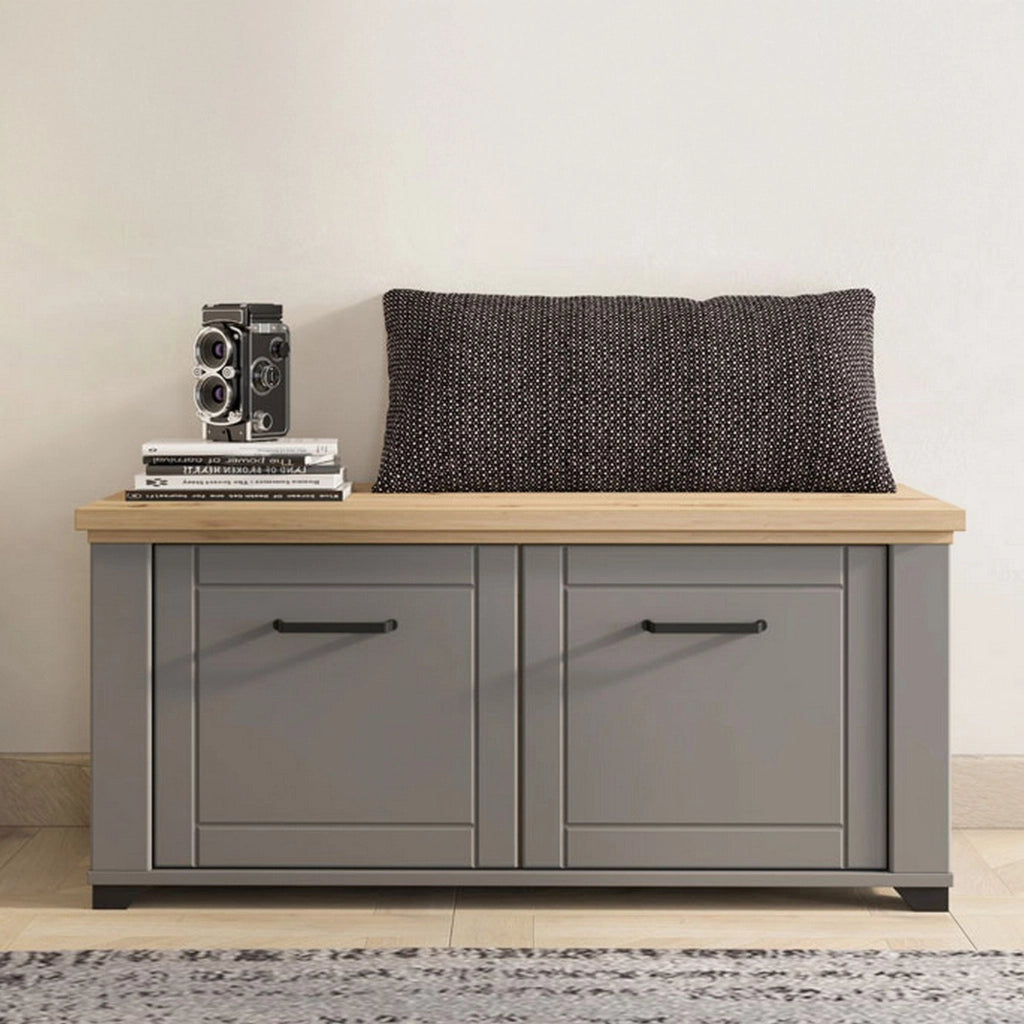 Menfi, Mobile da Ingresso un Ripiano, 103.5x41x47.5h cm Grigio