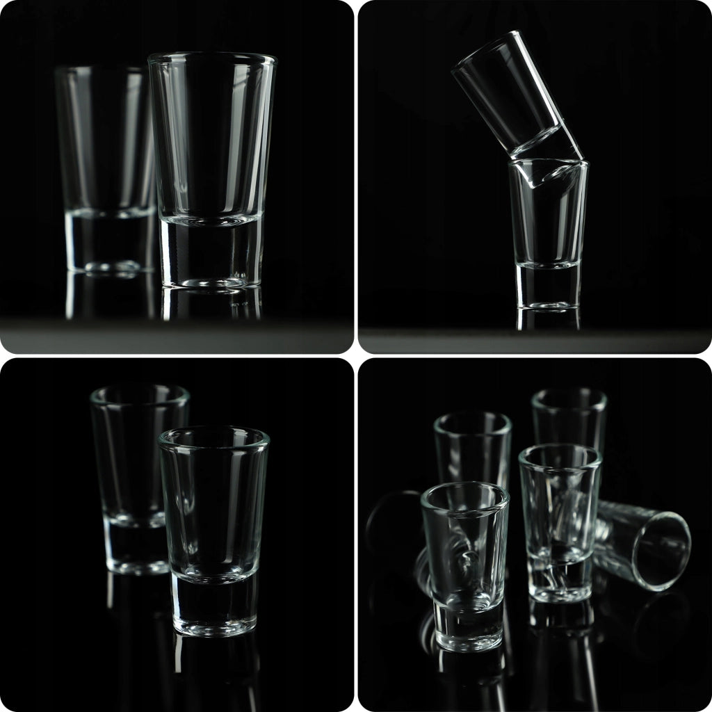 Set di 12 bicchierini da shot per vodka KADAX Classic in vetro da 25 ml