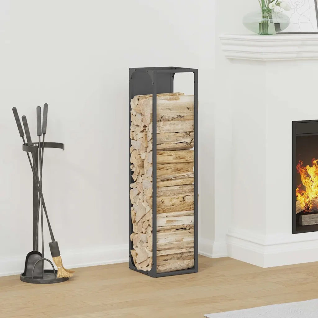 Rastrelliera per Legna da Ardere Antracite 25x25x100 cm CFW5748274