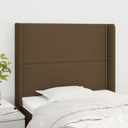 Testiera ad Orecchio Marrone Scuro 103x16x118/128 cm in Tessuto 3119433