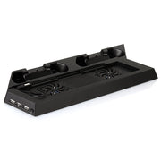 Trade Shop - Base Di Ricarica Doppia Con Ventola Per Ps4 Console Controller Joypad Hub Usb -