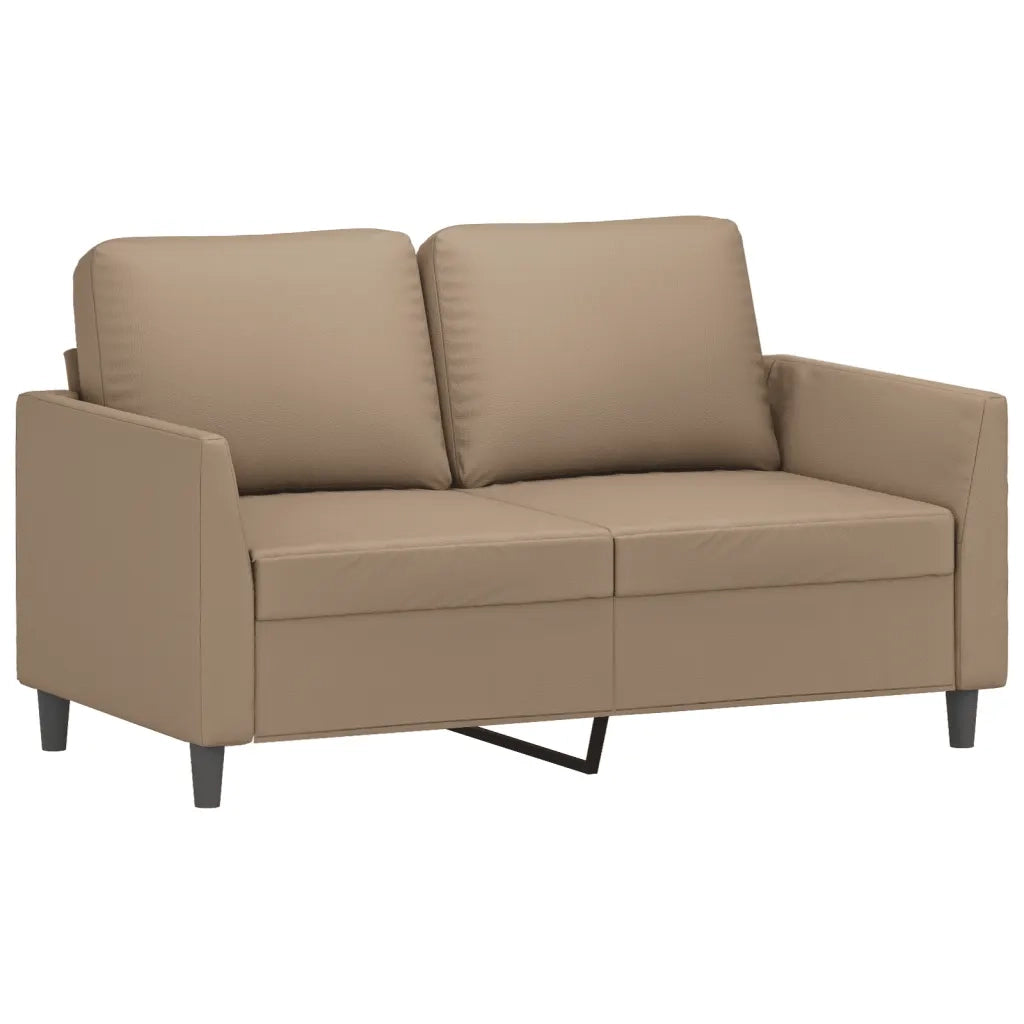 Set di Divani 2 pz con Cuscini cappuccino in Similpelle