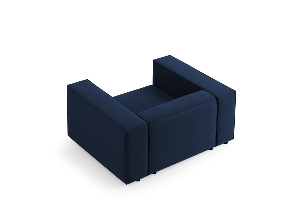 Cosmopolitan Design - Poltrona "Arendal" in velluto blu reale 