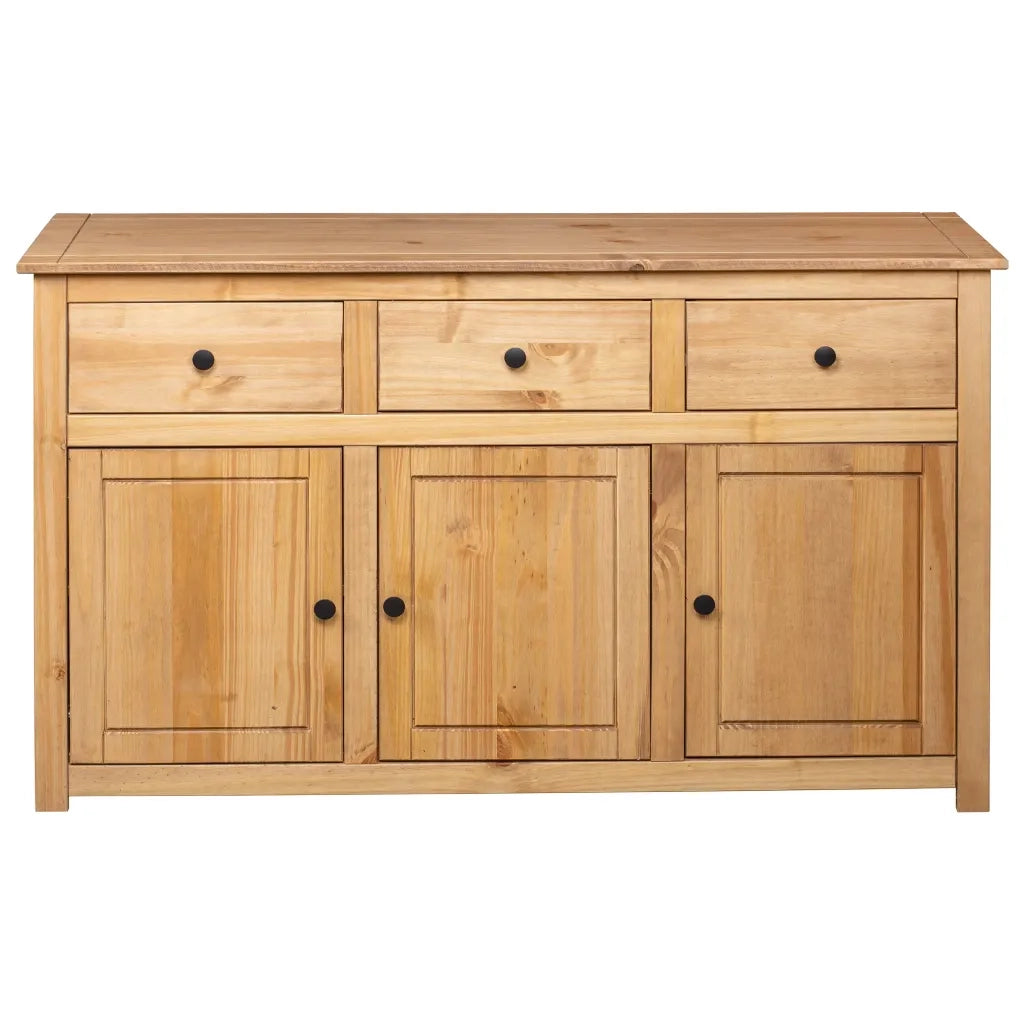 Credenza-Buffet-Armadio da cucina 135x40x80 cm in Legno Massello di Pino Panama Range