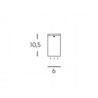 Applique Da Esterno Moderna Sino Alluminio E Vetro Grigio Led 4W 4000K