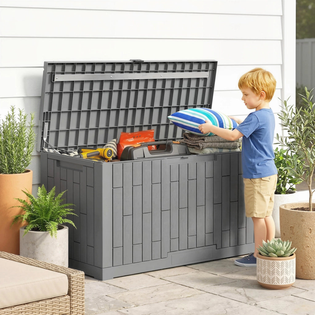 Coffre da Giardino ¨C zephmum ¨C Grigio, Resina, 122.5x56x62cm