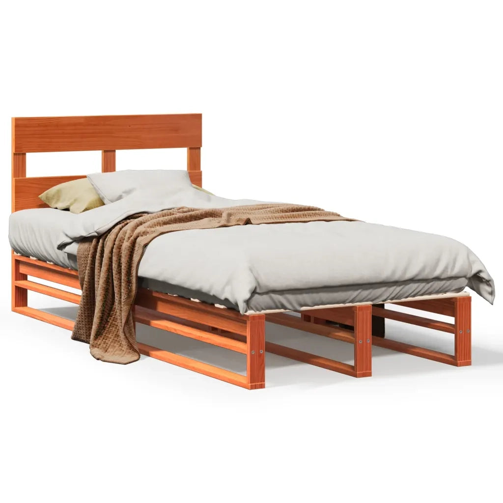 vidaXL Letto senza Materasso Marrone Cera 90x190 cm in Legno di Pino