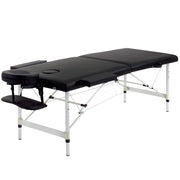 Lettino da Massaggio Fisioterapia 1 Snodo 185x70,1x80 cm in Legno  Nero