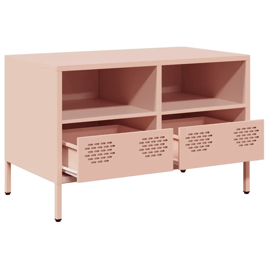 Mobile TV Rosa 68x39x43,5cm in Acciaio Laminato a Freddo 851317