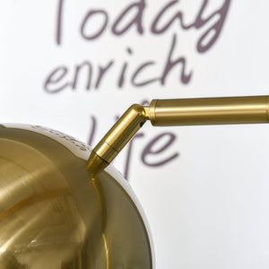 Lampada da Terra 38x26x165 cm E27 Paralume Regolabile Oro