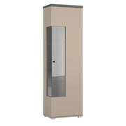 Vetrina 1 porta NESS – Finitura Congo & Antracite – LED bianco neutro – 10 nicchie design