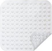 Matte Antiscivolo per Bagno - Comfortevole - Bianco - con Funzione di Massaggio - Dimensioni 48 x 48 cm
