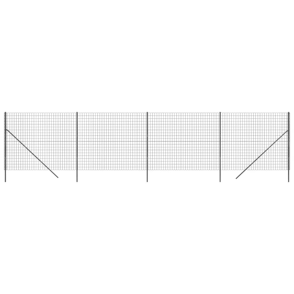 vidaXL Recinzione Metallica Antracite 1,6x10 m in Acciaio Zincato