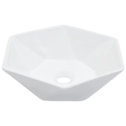 Lavabo da appoggio per l'interno del bagno cabina doccia cabina WC 41 x 36,5 cm ceramica bianca 02_0002622