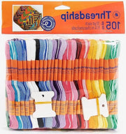 Filato monouso per artigianato - Miscela di colori vivaci - 100% Cotone - Ricamo, Punto Croce, Maglia, Bende di amicizia, Sartoria - 105 pezzi