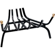 BRUCIALEGNA ANGOLARE X CAMINO  FERRO BATTUTO + POMI OTTONE CM 40