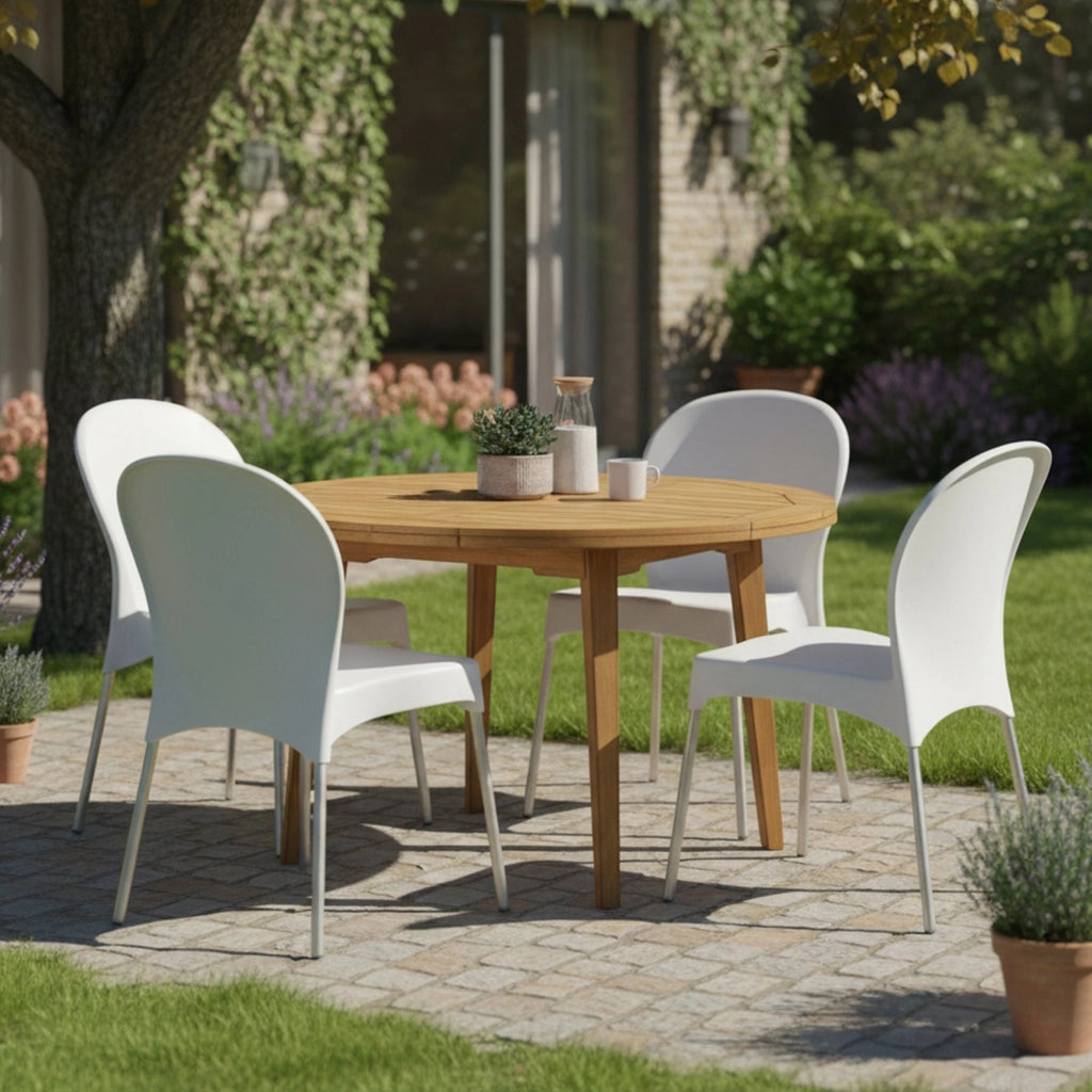 Eclectic, Sedia da Esterno 4 Sedie Made in Italy, Bianco