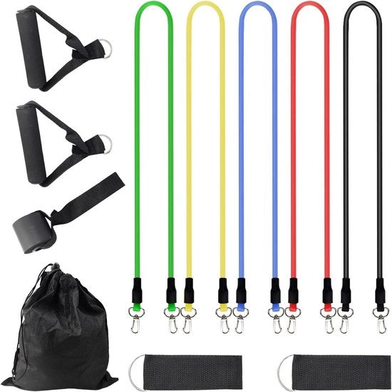 Set di 5 Cinti di Resistenza per Allenamento di Forza - Cinti di Allenamento Flessibili per Casa, Ufficio e Attività All'Aperto