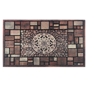 Zerbino Ingresso Robusto Spesso 1 Cm Pietre 3D Antiscivolo Assorbente Tappeto Entrata Casa Dis_B