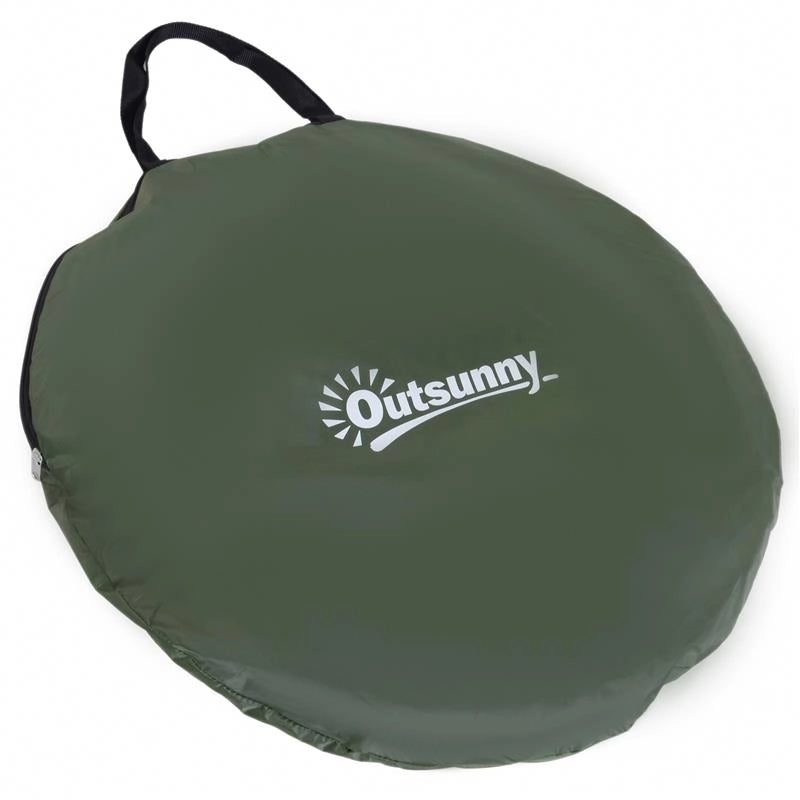 TENDA DA DOCCIA POP UP IMPERMEABILE IN POLIESTERE E PLASTICA 100X100X185 CM VERDE MILITARE
