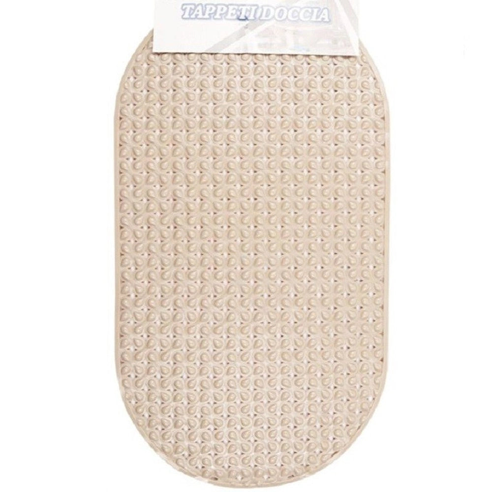 Trade Shop - Tappeto Per Doccia Antiscivolo 68 X 38 Cm Tappetino Vasca Da Bagno Beige 54075 -