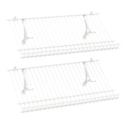 Kit organizzatore di stoccaggio di mensole personalizzabile per lavanderia-Set di 2 scaffali a muro 61 cm porta scarpe in metallo Bianco