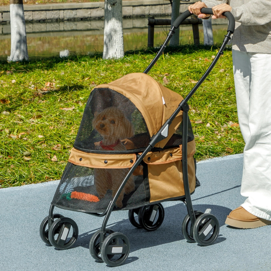 Casetta per Cani Pieghevole ¨C zephmum ¨C Marrone, Acciaio, 60x40x50